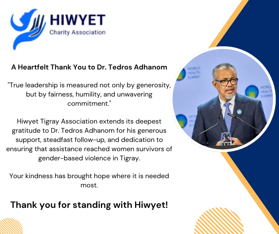 MeseretHadush's tweet photo. Thank you, @DrTedros, for standing with the women of Tigray. Your generosity, patience, and commitment have made it possible for 80+ survivors of gender-based violence to rebuild their lives with hope and dignity. We are forever grateful. 🙏
#ThankYou #Tigray #WomenEmpowerment https://t.co/O0K6Og3XtH