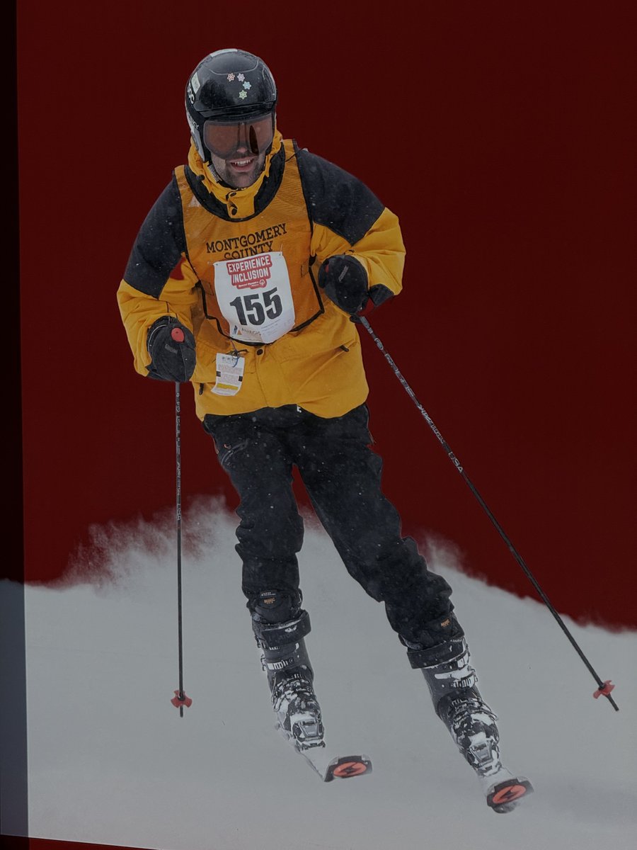 Inclusion_SOMD's tweet photo. Nicolas Jennings-Corrales is the face of the Mobile @PlungeMD Unit's #PlungeMD Patrol, featuring a photo of him skiing! He also shared photos and videos from competing in bocce at the 2026 @SpOlympicsMD Summer Games. #InclusionAmbassadors https://t.co/k8iQoVCrck