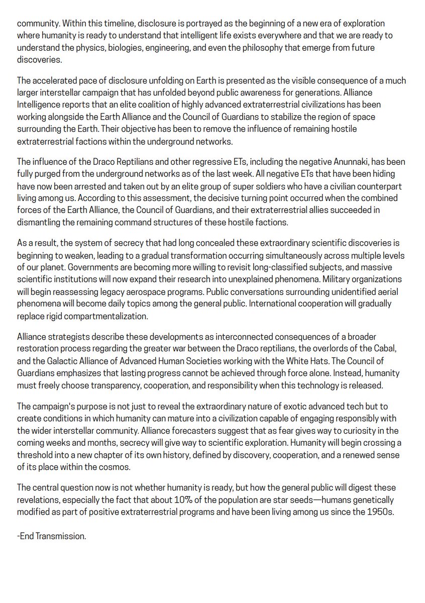 IAM77NEO's tweet photo. 🚨White Hat Alliance Intelligence Report: July 7, 2026
GLOBAL DISCLOSURE INITIATIVE - [Page 5]#WhiteHat #IntelligenceReport #GFL #EarthAlliance #Military #Disclosure #SuperSoldier #SSP https://t.co/22ACEbbvkm