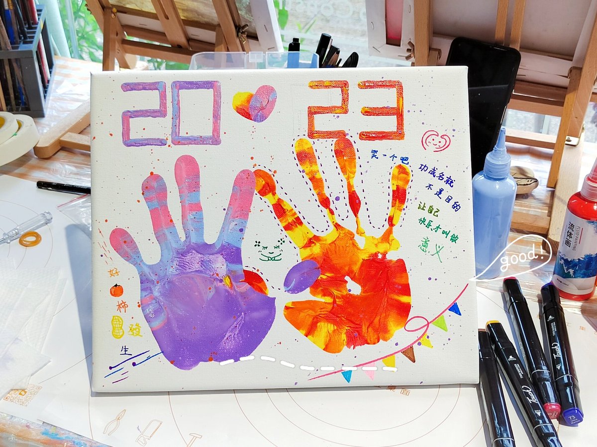 KristenCAIY14J's tweet photo. [Sunday afternoon craft time with my little one! We painted handprints and turned them into colorful flowers  So many giggles and messy fun today!] https://t.co/NAFuvAeOiP