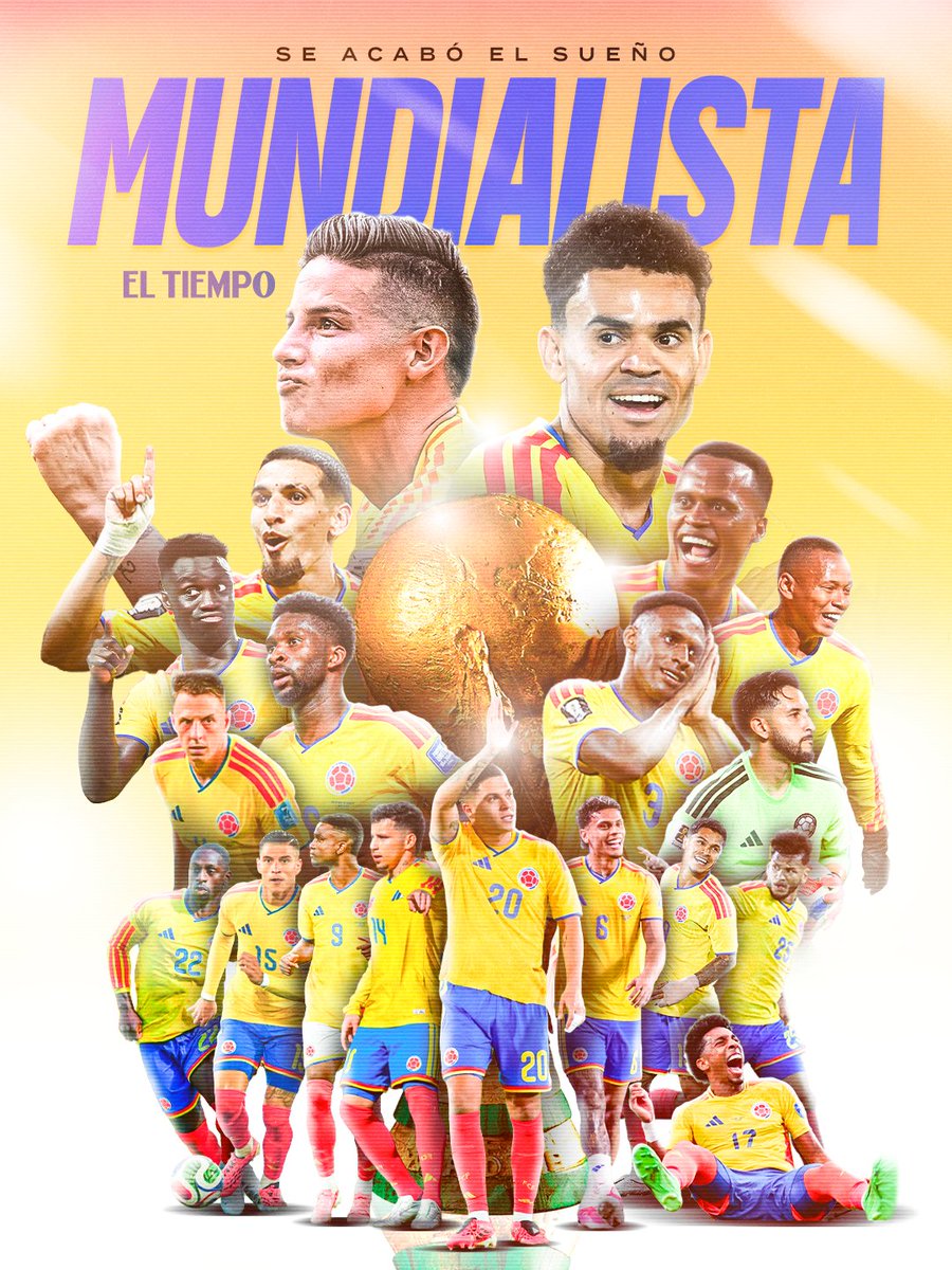 ELTIEMPO's tweet photo. 😔Colombia, eliminado en octavos de final del Mundual 💔🇨🇴

Un día para hacer historia se convirtió en un día más en la historia de Colombia. Hoy la selección se despide de la Copa del mundo sin perder ningún partido en los 90 minutos, pero dejando la sensación de que se pudo entregar un poco más, de que faltaron cinco para el peso, o un penal para seguir soñando.

Millones de colombianos sentimos la impotencia de Luis Díaz, el arrepentimiento de Jaminton Capaz, la nostalgia de James Rodríguez, pero también la frente en alto de Davinson Sánchez.

El sueño no muere, solo se aplaza 4 años más.