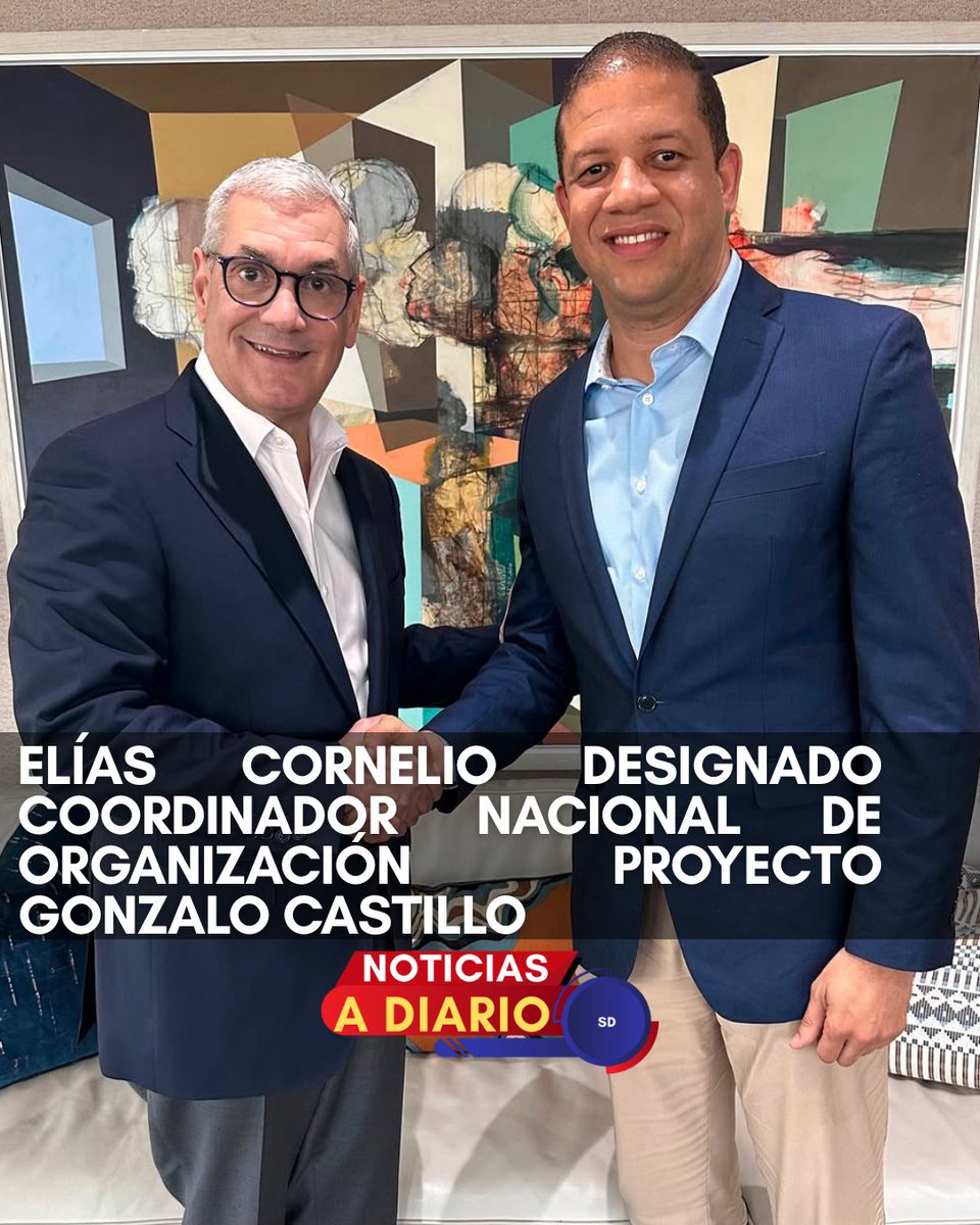 ADiarioNoticias's tweet photo. El aspirante a candidato presidencial de la República, Gonzalo Castillo, designó al ingeniero Elías Cornelio como su coordinador nacional de organización del proyecto para el 2028.
📲: 8492611643;
📩: info@noticiasadiario.com.
#noticiasadiariosd #presidencial https://t.co/dgHzOlebMA