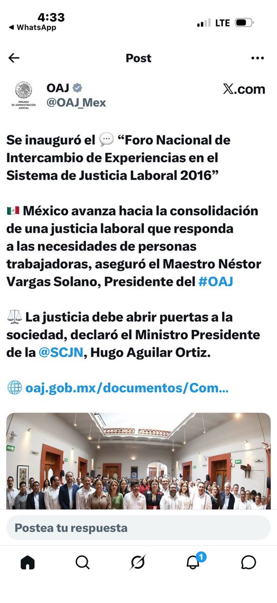 CarlosArteagaTo's tweet photo. ¿Que tenía que hacer la jueza electa Lucero Grisell del jdo 1 en telecomunicaciones en CDMX en un foro laboral en Oaxaca celebrado el viernes y sábado pasado? 

Abandonar la sede es grave supongo pidió licencia a pesar de no ser de su materia el evento sino para jueces laborales. https://t.co/Jr5zUXDMVg