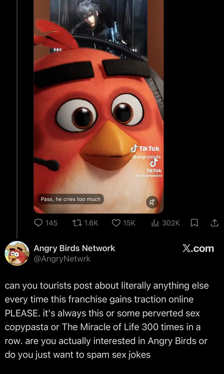 NintendoGCN's tweet photo. Just learned that the Angry Birds fandom takes things very seriously https://t.co/SQQutQ6EQS