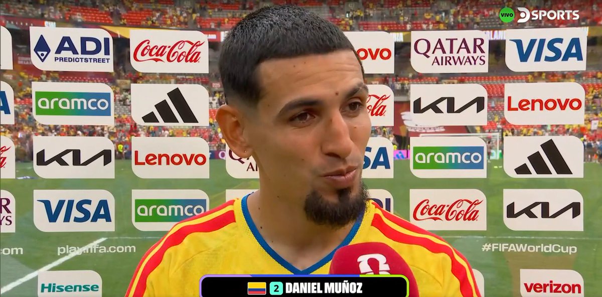 SVargasOK's tweet photo. 🇨🇴 Daniel Muñoz: "No hay nada que reprochar, lo dimos todo, creamos ocasiones, por momentos fuimos muy superiores. Ya en los penales, mucha suerte dice suerte, yo digo que así estaba escrito el destino que era la voluntad de Dios. 

No nos ahorramos nada, dejamos el nombre en alto. Lastimosamente no pudimos dar un poquito más, pero el fútbol es así".