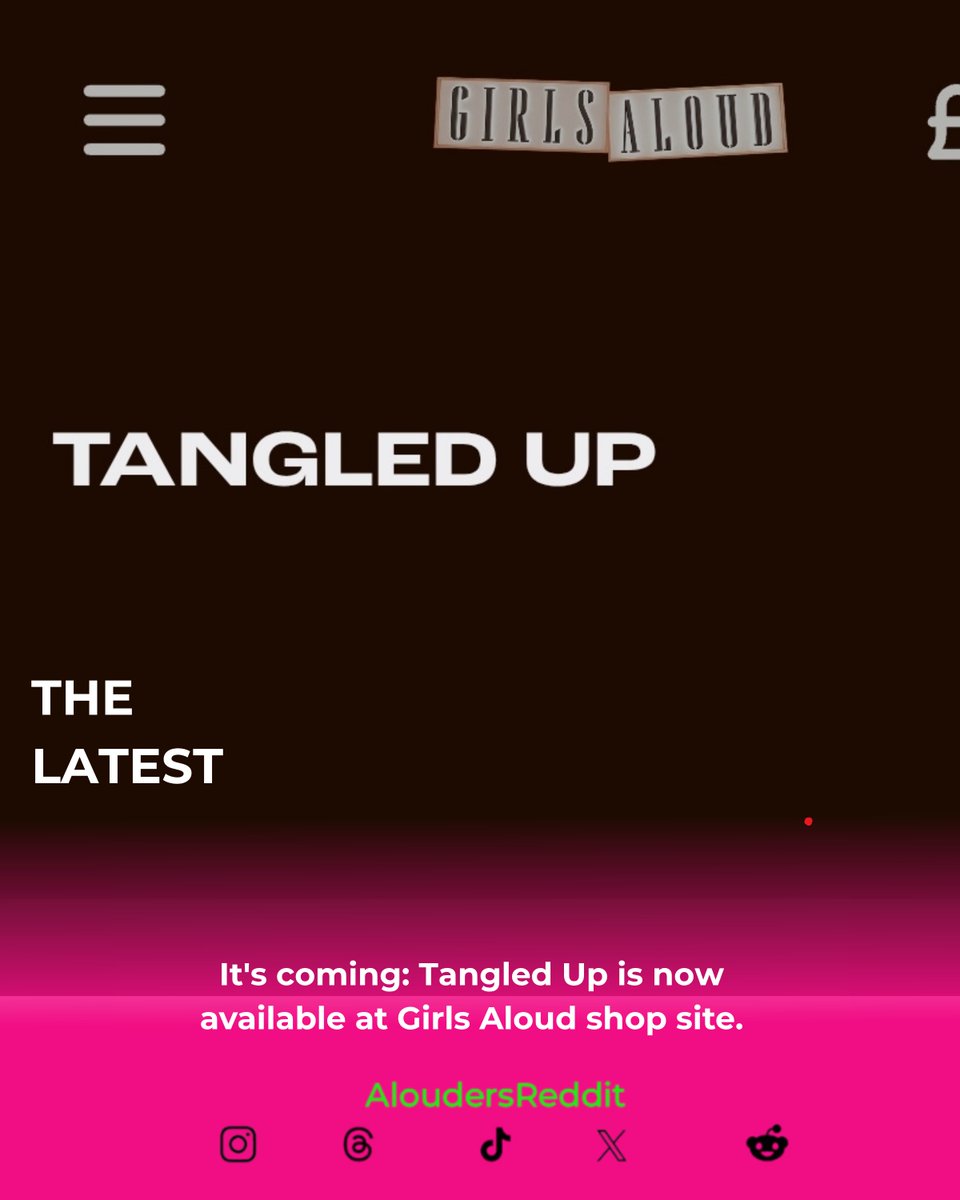 AloudersReddit's tweet photo. It's coming!!! TANGLED UP  is now at the Girls Aloud shop site. Prepare yourselves as the re issue is coming!!! https://t.co/ERoCxtXsNE