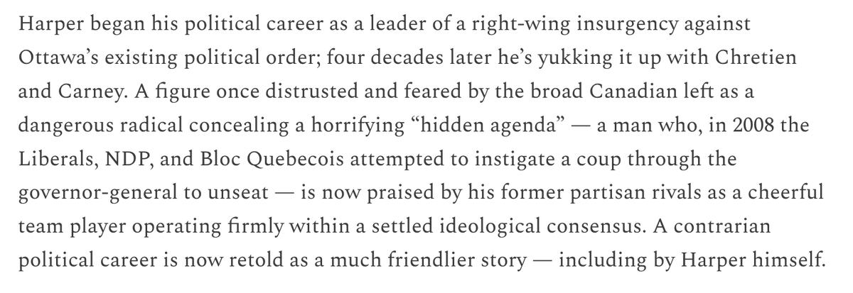 JJ_McCullough's tweet photo. I wrote an essay about the legacy of Prime Minister Harper. Give it a read, I think it's pretty good. https://t.co/upApaaMDDb