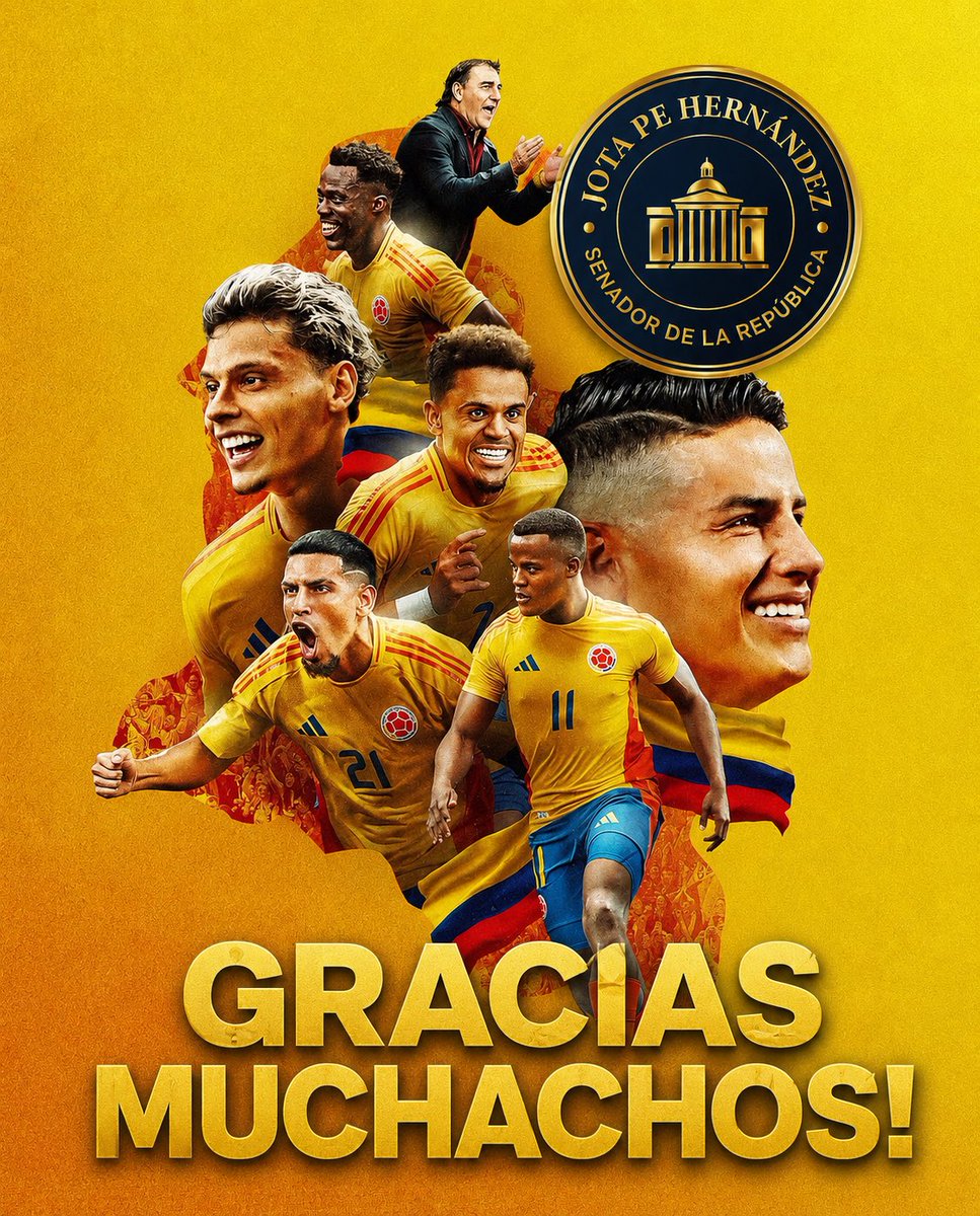 JotaPeHernandez's tweet photo. Nosotros solo hacíamos barra mientras ustedes sudaban la camiseta.

Gracias por todo el esfuerzo, por las alegrías en cada triunfo y por la emoción en cada gol.

El cariño verdadero se demuestra en la buenas y en las malas.

Selección Colombia, GRACIAS! 🇨🇴 https://t.co/9nnKffOUGn