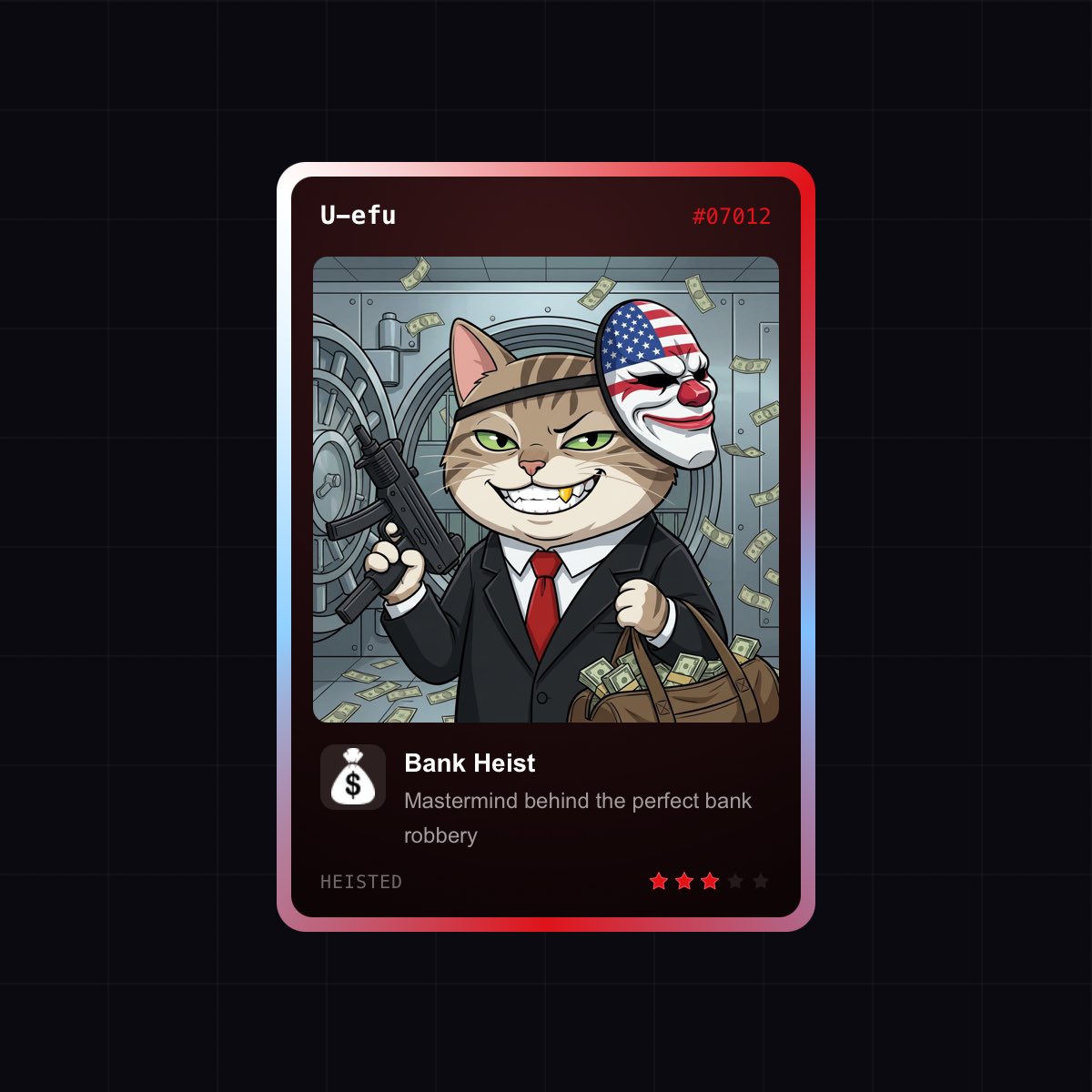 efu777's tweet photo. I'm robbing a bank soon

Join my crew @Heistedxyz

[ drop your card below👇] https://t.co/Eg8FORmCbL