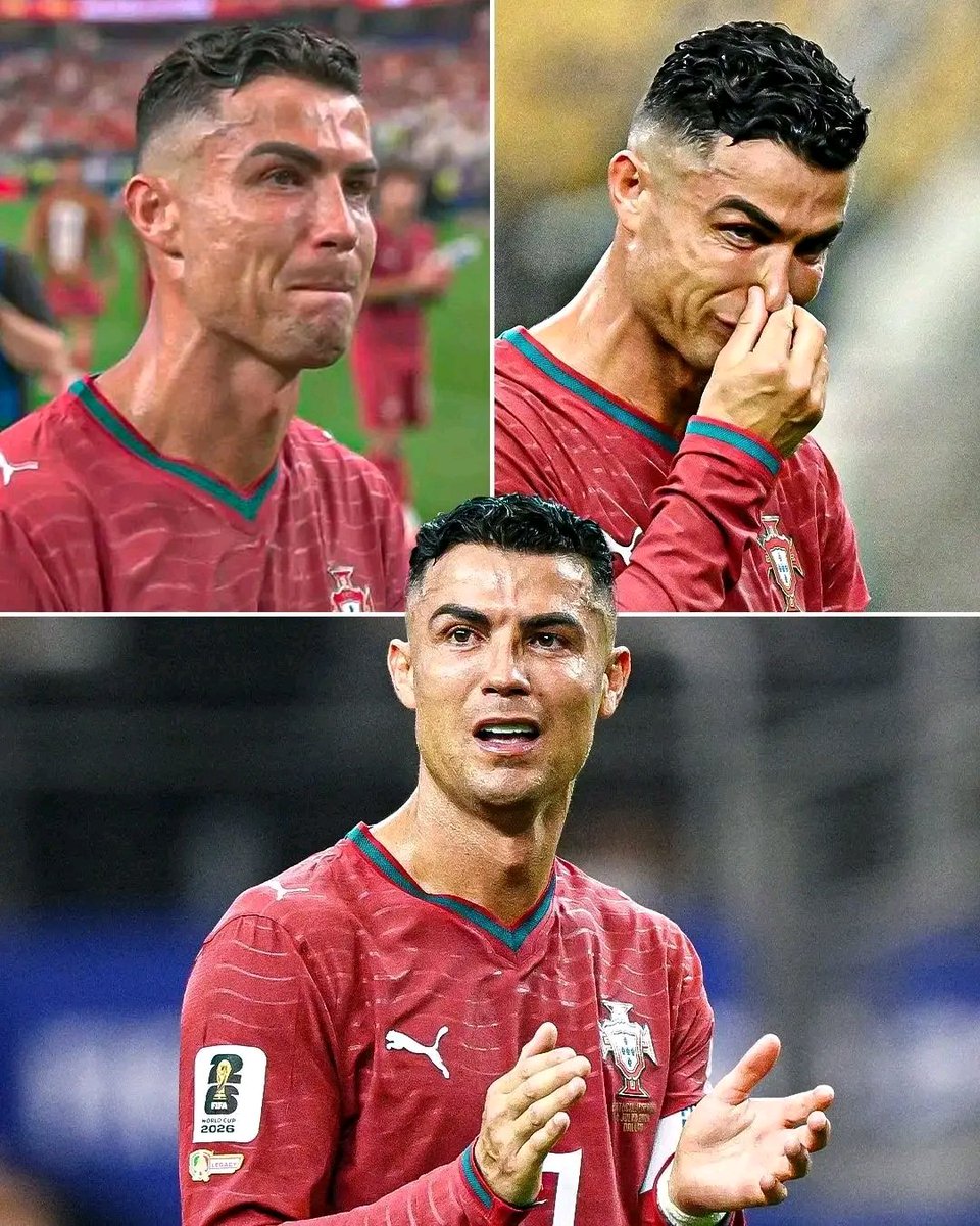 balladphatlane's tweet photo. #Fıfaworldcup #legendofthegame #cr7 a final dance swamped by tears 😭😭😭 https://t.co/QF36eeUmla
