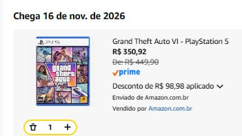 promos_tech's tweet photo. 🔥 Grand Theft Auto VI PlayStation 5

💵 R$ 350 😱😱  cartao a vista ou R$382 até 18x sem juros
Cupom do anuncio
🎟 Resgate cupom do anúncio + Pix
https://t.co/17HssGHvm6

anúncio https://t.co/4EY6PY329G