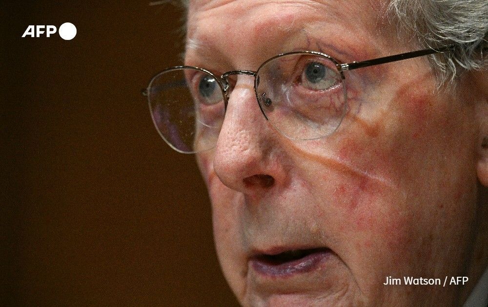 AFP's tweet photo. The weeks-long hospitalization of Mitch McConnell, the former Republican leader in the US Senate, was rattling his party's narrow majority as members awaited word on whether he would return https://t.co/Y2gcwc4dRY https://t.co/GvU4SP932M