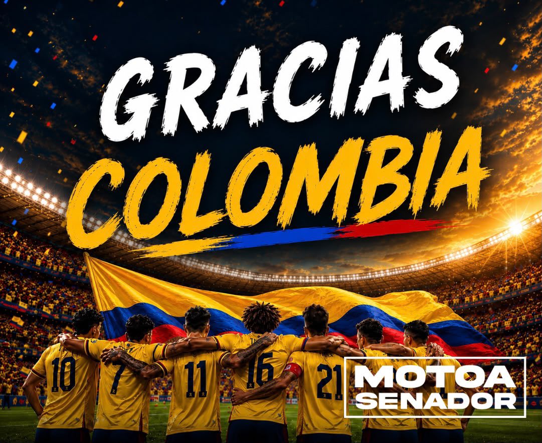 senadormotoa's tweet photo. Gracias, @FCFSeleccionCol 🇨🇴

No clasificar a cuartos no define a este equipo. Nos queda la gallardía, el compromiso y el sentimiento de pertenencia por nuestro país. Porque este escudo se defiende con orgullo en cada partido, en las victorias y también en las derrotas.

¡Volveremos!