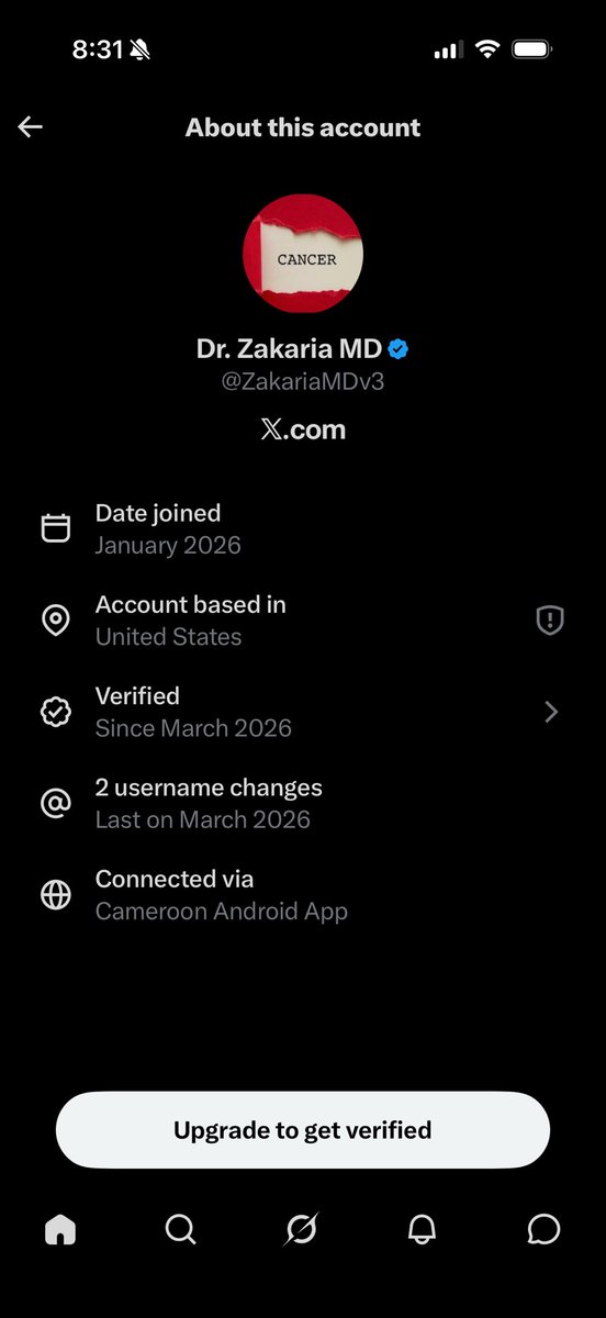 technicschic's tweet photo. @ZakariaMDv3 Person from Cameroon pretending to be an American doctor.  You will die if you follow their advice https://t.co/jqEhajbByY
