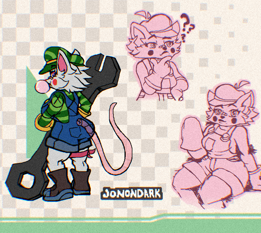 jonondark's tweet photo. Prisma the mouse 🐭 is a mechanic who loves making people happy at the circus 🎪.
#draw #pixelartist #ドット絵 #OCㅤㅤ  #originalcharacterart https://t.co/2F7K9Flz0i
