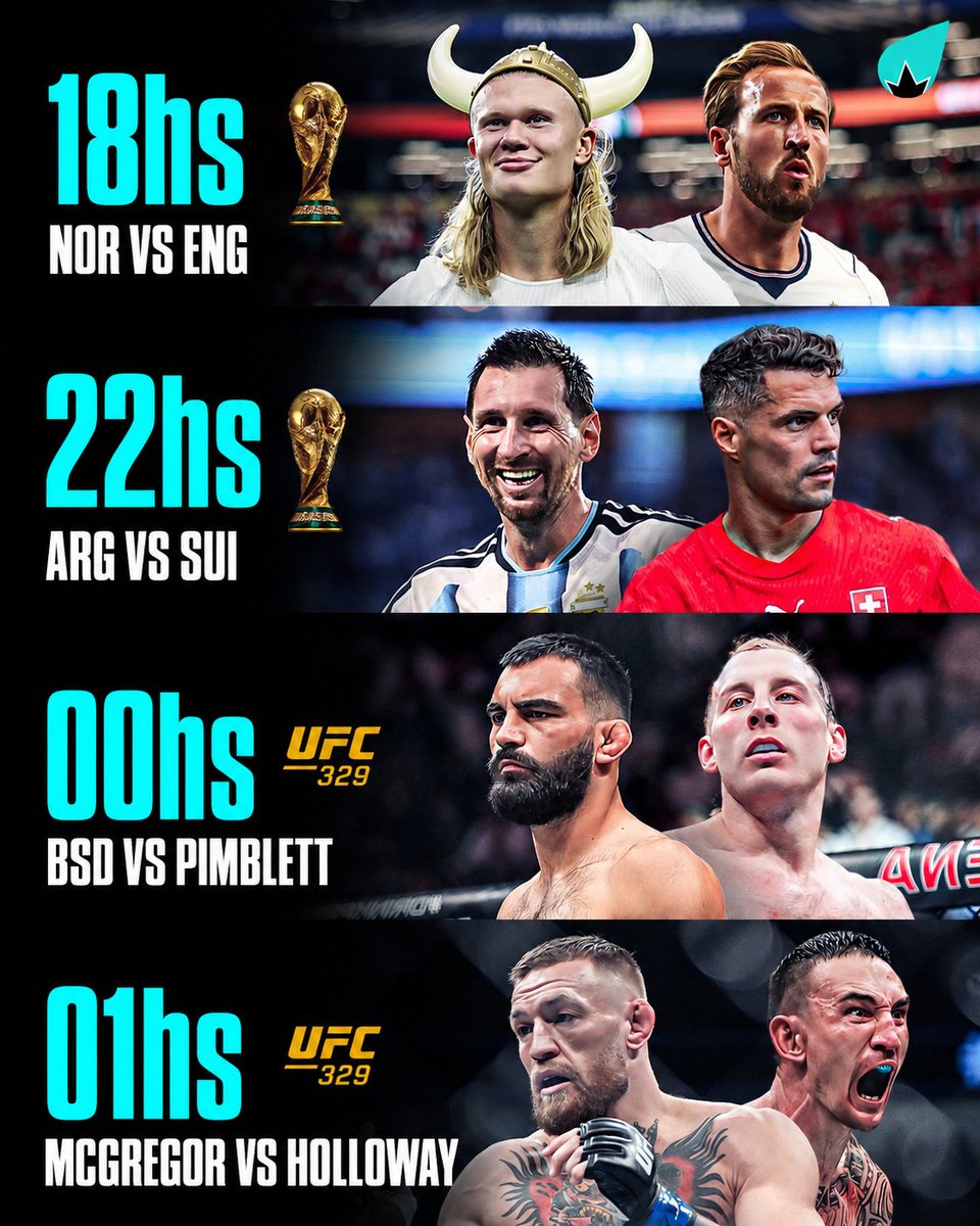 ClubDeLasMMA's tweet photo. El sábado va a ser épico!! 

No se cómo llegaré a cubrir el evento y ver el partido pero saben que dejo todo 💪

#UFC329 #Mundial2026 https://t.co/miKSgWX5ZJ