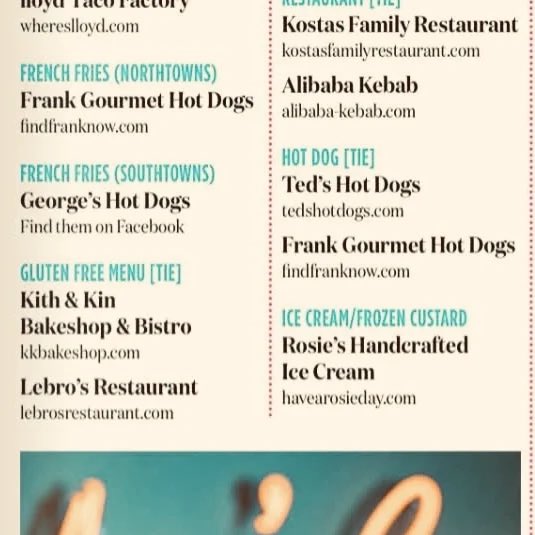 FindFrankNow's tweet photo. WE DID IT... AGAIN! 🏆

Thank you Buffalo Spree Magazine, readers, and all of YOU who voted for us this year in the #BestofWNY!

Frank took home the WIN in two categories:

Best French Fries 🍟

Best Hot Dog 🌭

Check out the winners in the July / August issue. Available now! https://t.co/hWIeqEmIMC