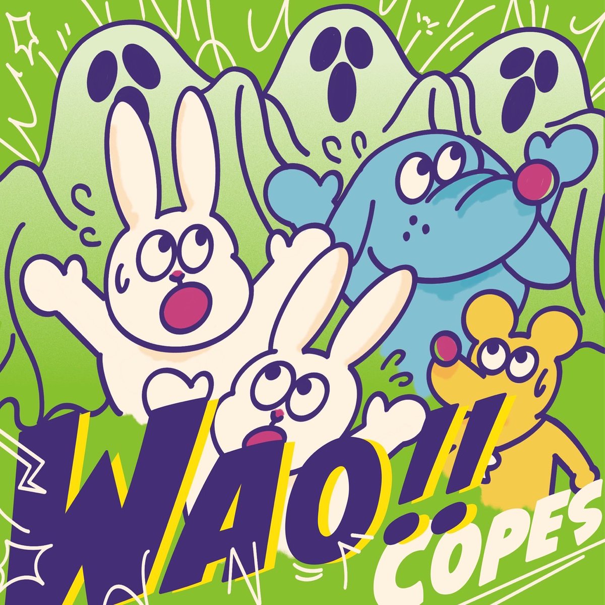 COPES_band's tweet photo. 【🔥リリース情報解禁🔥】

9月9日(水)発売！💿
COPES 2nd Mini Album『WAO!!』

《収録曲》
1. monster
2.WAO!!
3.give me
4.sleepy
5.shake it
6.killer
7.SHINY
8.puzzle(CDのみ)

🎨 @55__1_ 

本日より予約開始！特典はオリジナルポスター‼️
予約はこちらから！🛒
https://t.co/1MDcJuiQ1B https://t.co/QeeZBNoiNR