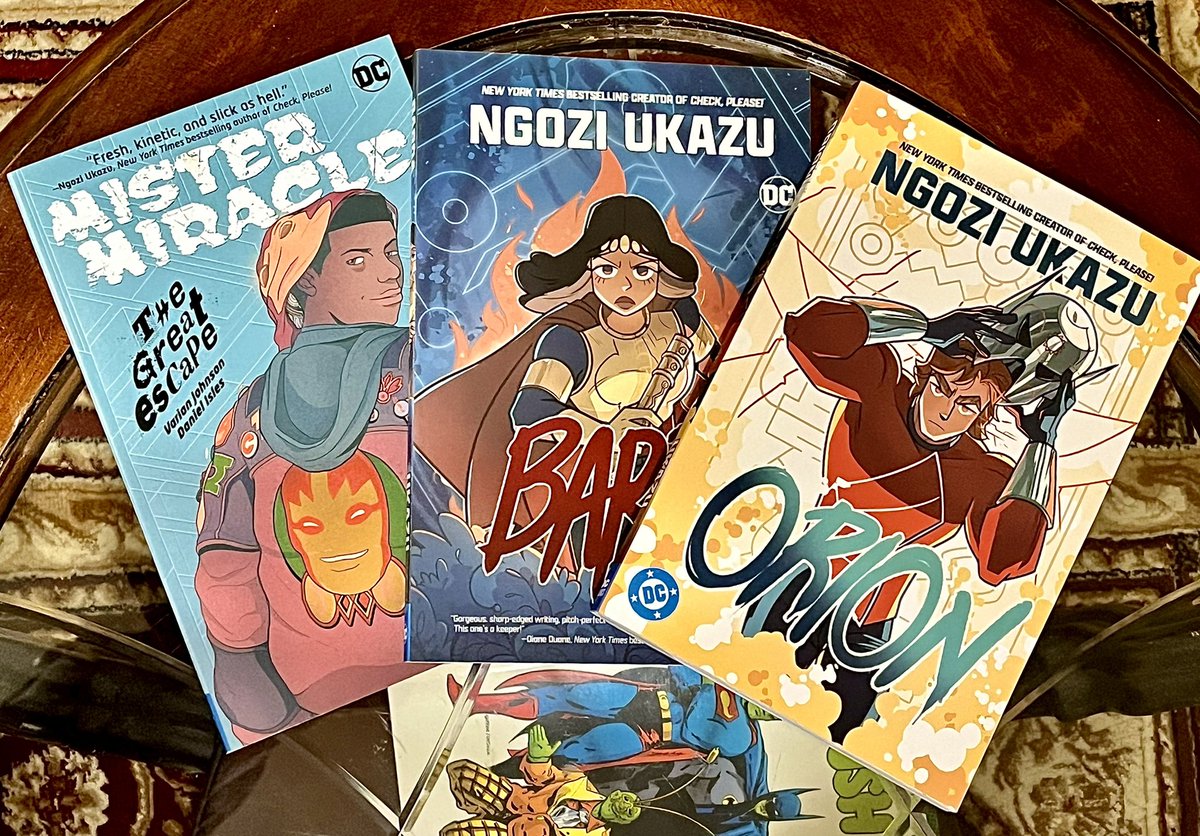 the_snickman's tweet photo. My physical copy of Orion just got delivered and couldn’t be more excited.

Ngozi Ukazu’s work, and the Mister Miracle OGN by Varian Johnson and Daniel Isles, have kept the light of the New Gods alive. Please support them if you can, to keep that light strong for a while longer. https://t.co/9uwqXtFogF