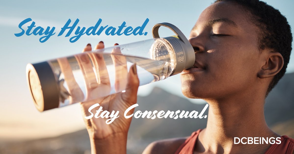 dcbeings's tweet photo. Consent is sexy—and just like hydration, it's essential before, during, and after. Summer heat = taking care of your body AND checking in with your partner(s). Both matter. DC Beings. https://t.co/nBLRQSRufO