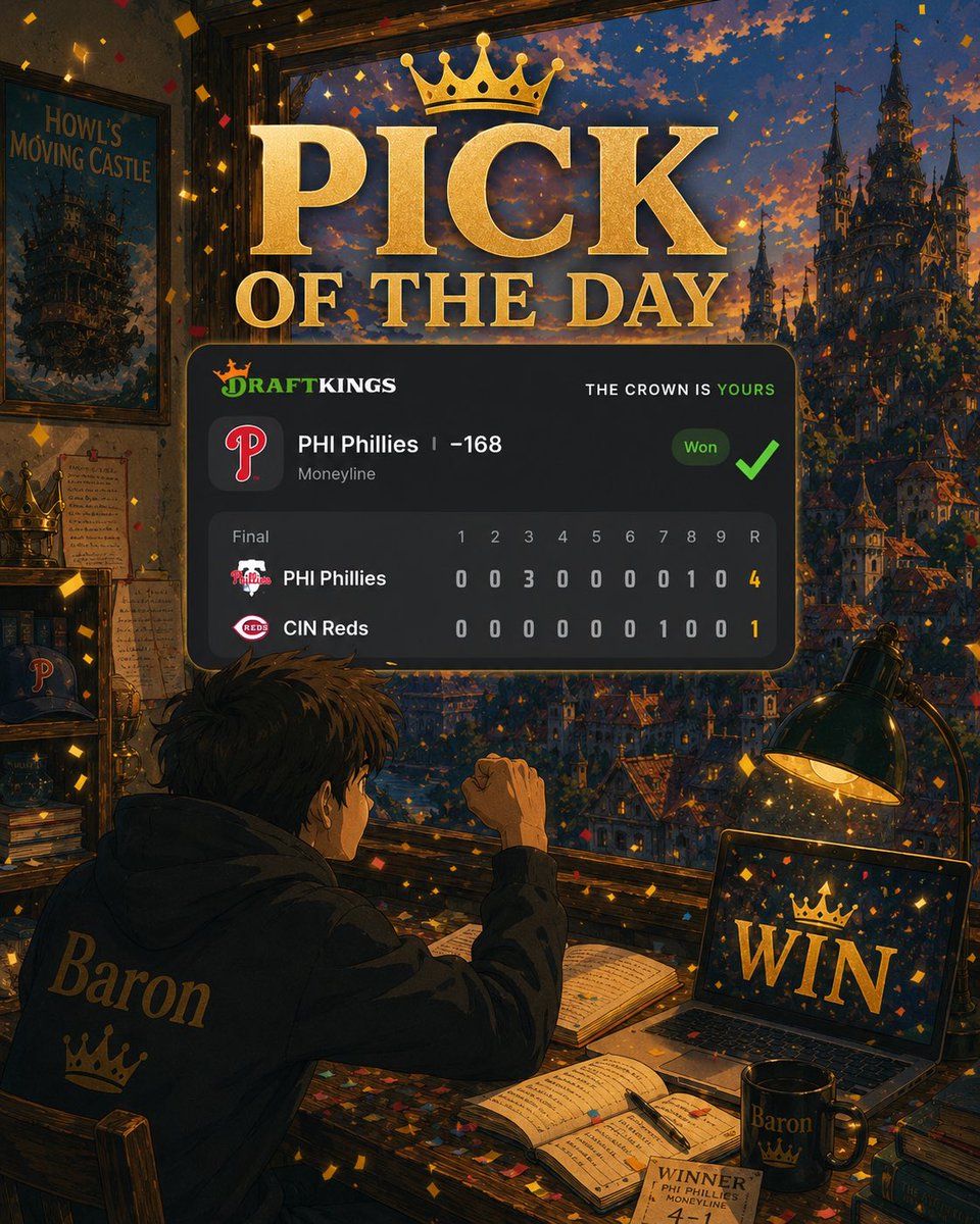 baronc516's tweet photo. CASH THE POTD FOR THE 🆓‼️

Thats a clean 🧹 on plays posted‼️ https://t.co/A4d9a89YxV