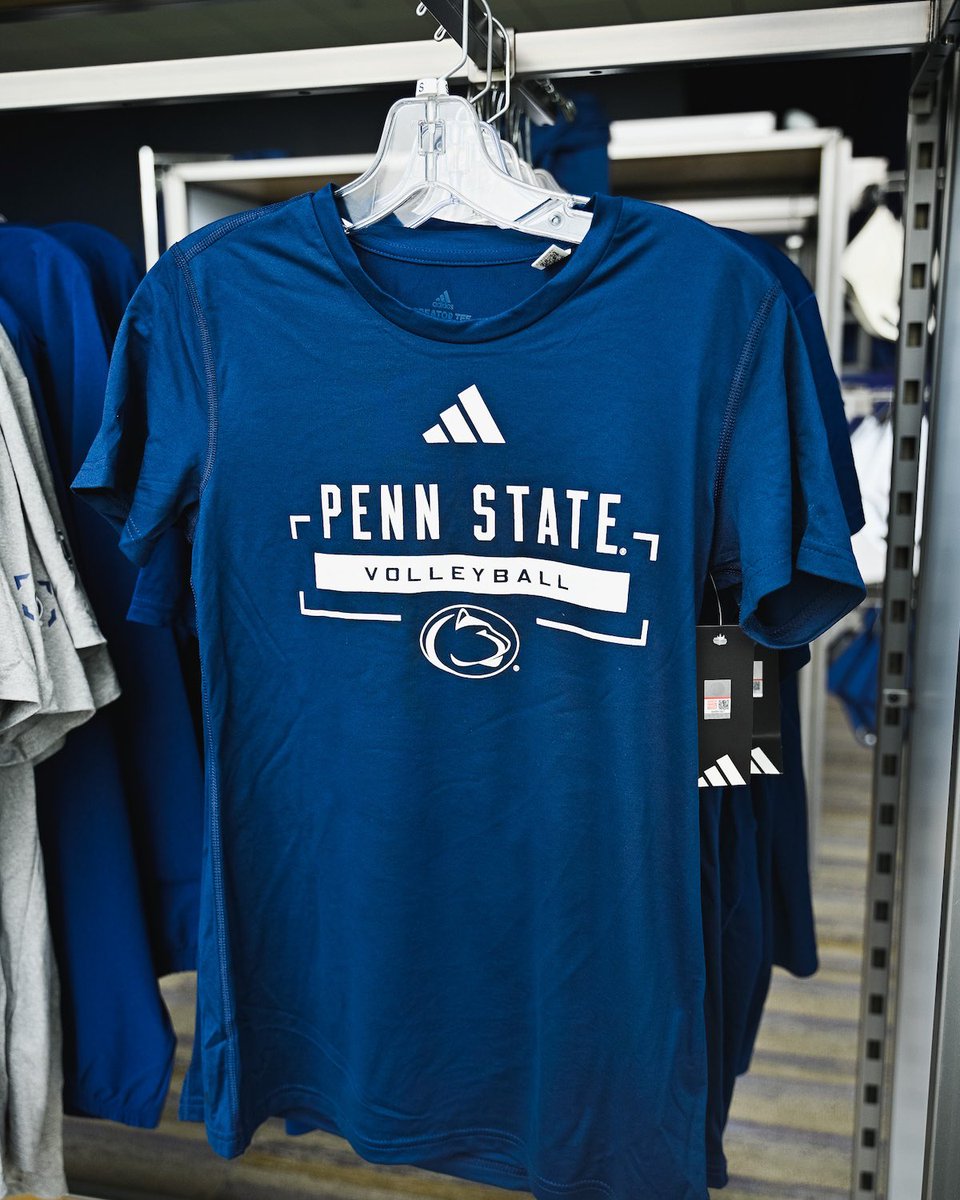 PennStateVBALL's tweet photo. Get your adidas volleyball gear! 🦁

Exclusive sport-specific tees are available now! Only at the Gear Up for Glory Pop-Up Shop (Open July 8-12). 

#WeAre \\\ @adidas https://t.co/o96pYQG92v