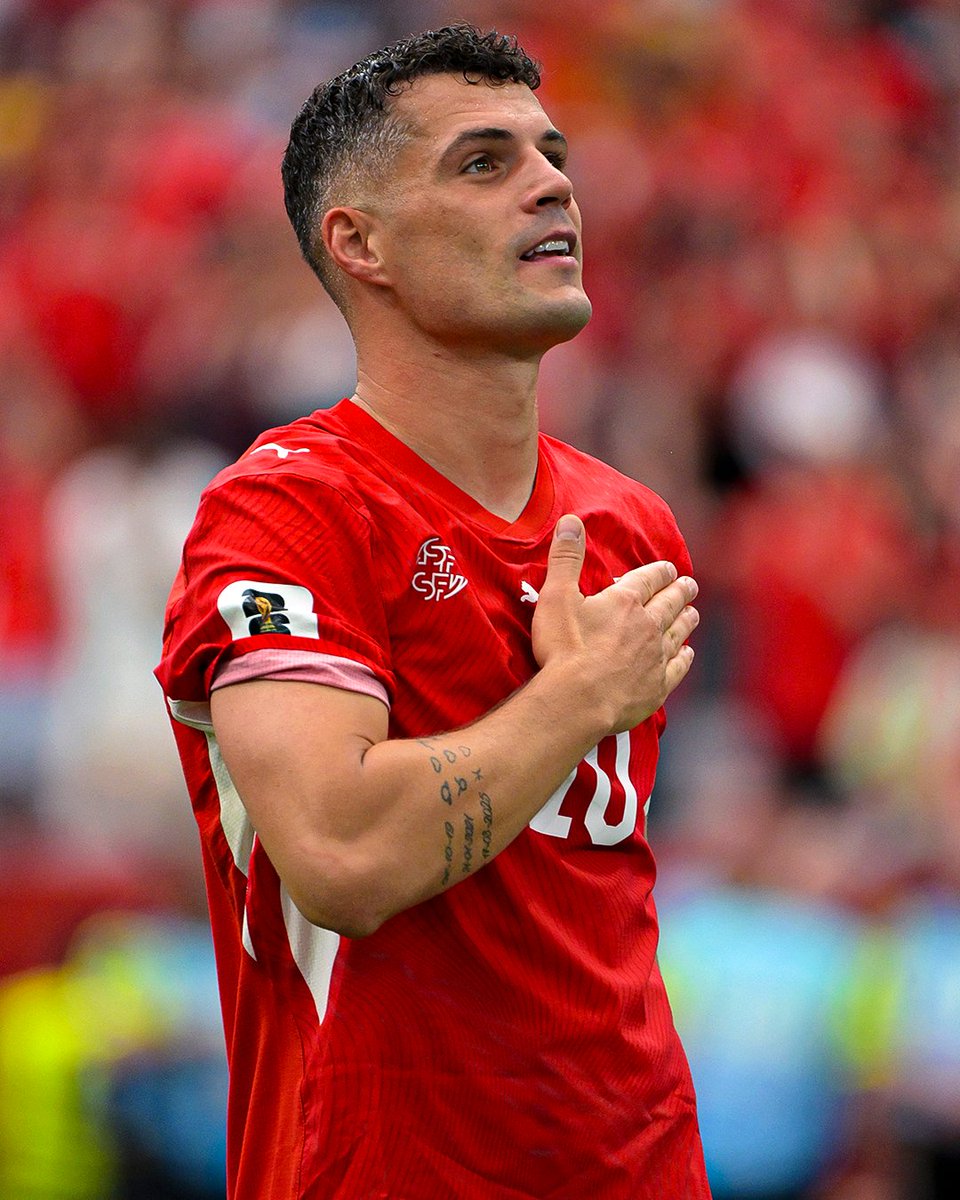 footballontnt's tweet photo. Granit Xhaka's season has been nothing short of incredible 👏

- Joined Sunderland in a shock move
- Europa League qualification with a newly promoted side
- One of the Premier League's top-performing midfielders
- Switzerland's first World Cup quarter-final in 72 years https://t.co/Hjomr0gvo1