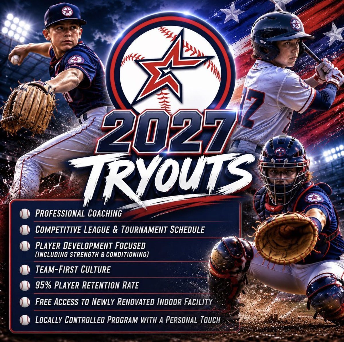 ILStarsBaseball's tweet photo. 🚨Tryout Season🚨 
Register today at https://t.co/V1pGJG9zX2 or email info@lakecountystars.org for more details. You can also reach out to our Director of Recruitment Trevor Rockweiler for a private tryout at 815-687-4055! https://t.co/6xFgUk74iL