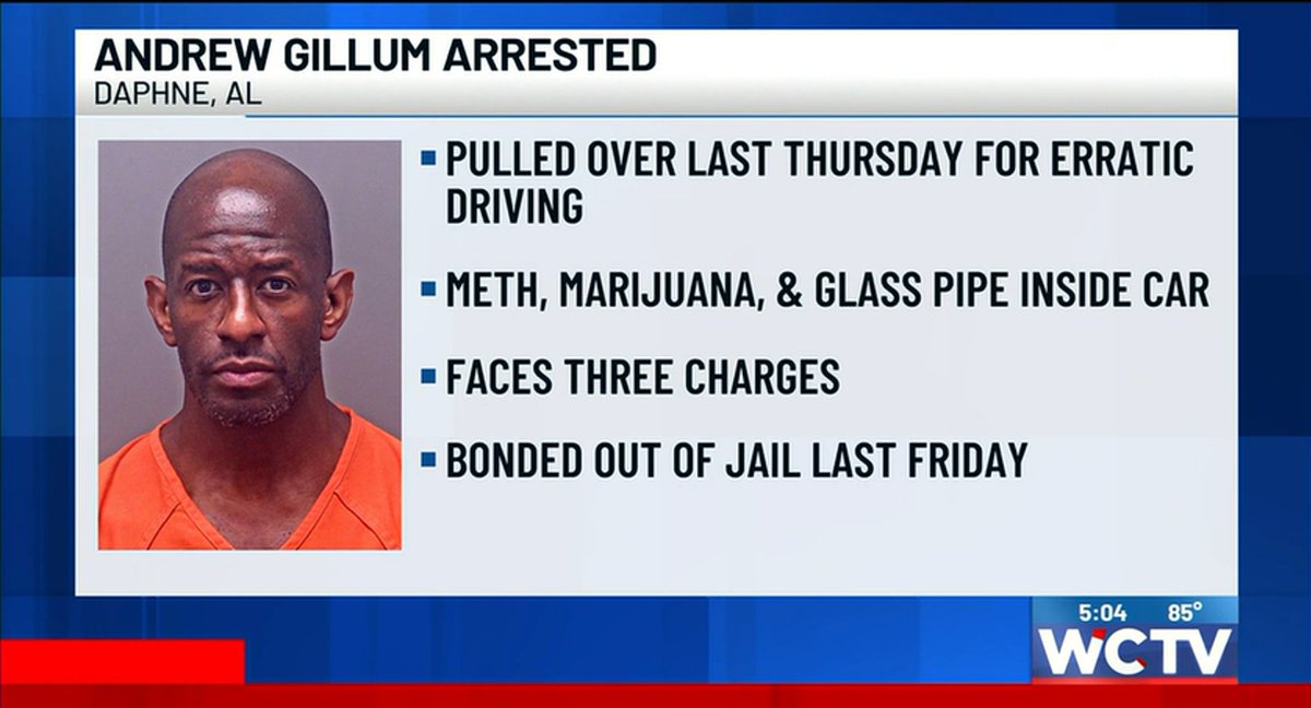 ProfBlacktruth's tweet photo. Andrew "Big Bussy" Gillum is back in trouble with the law. This time for drug possession in Alabama. Of course I wouldn't want to give the redneck "authorities" down there ANY credence, but I have to wonder how Big Bussy and drugs keep showing up in the same place...allegedly! https://t.co/nahbuyc5BZ