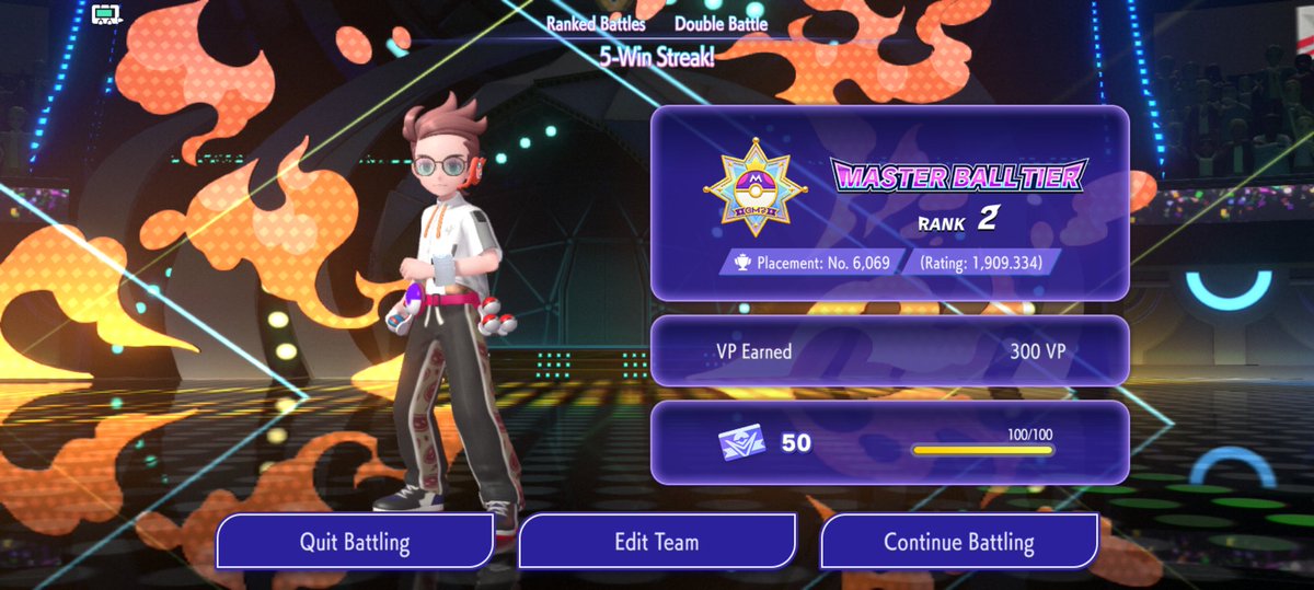 tiltedwaffle's tweet photo. peak/where I'm ending season. Still funny to say I was 6069 for a bit. 

might test HTR teams next half or stuck to Mega Froslass idk yet https://t.co/5cJRm3Obvz