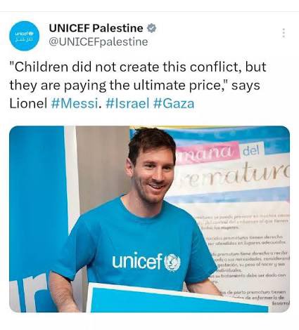 leoo_khalid's tweet photo. تاريخ ميسي مع اسرائيل:

-زارهم مرة واحدة في "رحلة سلام" برعاية برشلونة وفي هذه الرحلة زاروا فلسطين وقابل الرئيس الفلسطيني وتدربوا لاعبين برشلونة بحضور الفلسطينيين

-2018 اتفق الاتحاد الارجنتيني على اقامة مباراة ودية مع الصهاينه ورفض ميسي وتم شكره من الفلسطينيين وتعليق صورته بشوارع القدس

-سبق وصرح دفاعا عن اطفال غزة وتم نقل التصريح من المنظمة الدولية لحماية الأطفال "اليونيسف"

بختصار:تغريدة الصهاينة مجرد احتكاك مع الأسطورة وأستفزاز للمصريين ويكرم الأسطورة عنهم