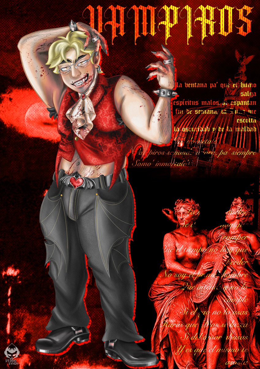 Reddo_Rayon's tweet photo. Vampiros sonando ahora pa' siempre, somos inmortales

First time I’m part of a collab and it was with my besties, you can look for their vampsonas on my insta 🩸

#vampsona #artcollab https://t.co/xXt0EjMq5N