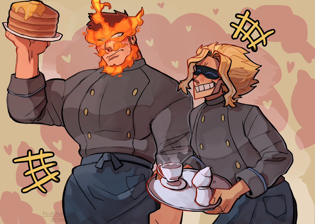 flatauburnn's tweet photo. Flirting on the job? Unacceptable!
The cafe uniforms are so cute, I’m going to lose all my money 💔
#endmight https://t.co/7Jh7BV43xJ