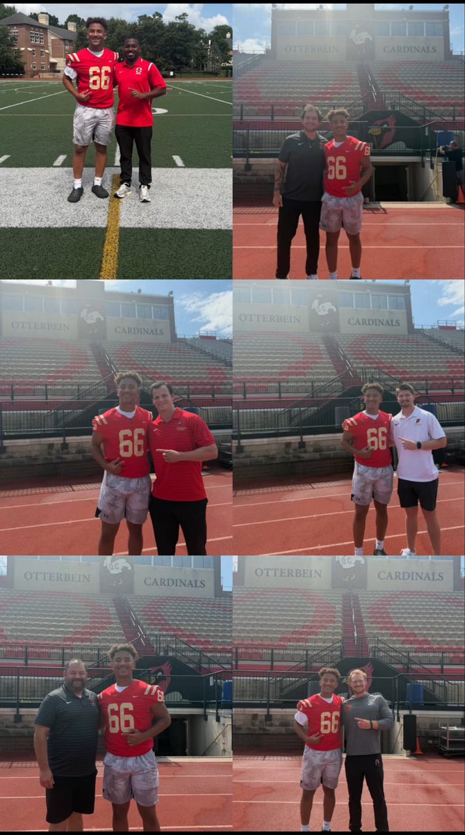 BrycesonWard27's tweet photo. Great visit at Otterbein College today! Thank you to the coaches and staff for taking time to talk with me about the recruiting process and what it takes to be a Cardinal. I appreciate the opportunity and hospitality. Go Cardinals!!🏈
@CoachGrant74 
@CoachZCicero 
@CoachMarquis https://t.co/a7SpHZ3yr5