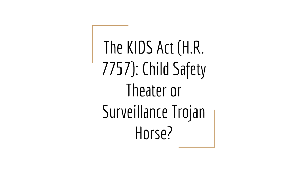 AuPlau's tweet photo. The KIDS Online Safety Act willnot help in protecting the kids and here is why. Part 1 https://t.co/Hmbjr1ympU