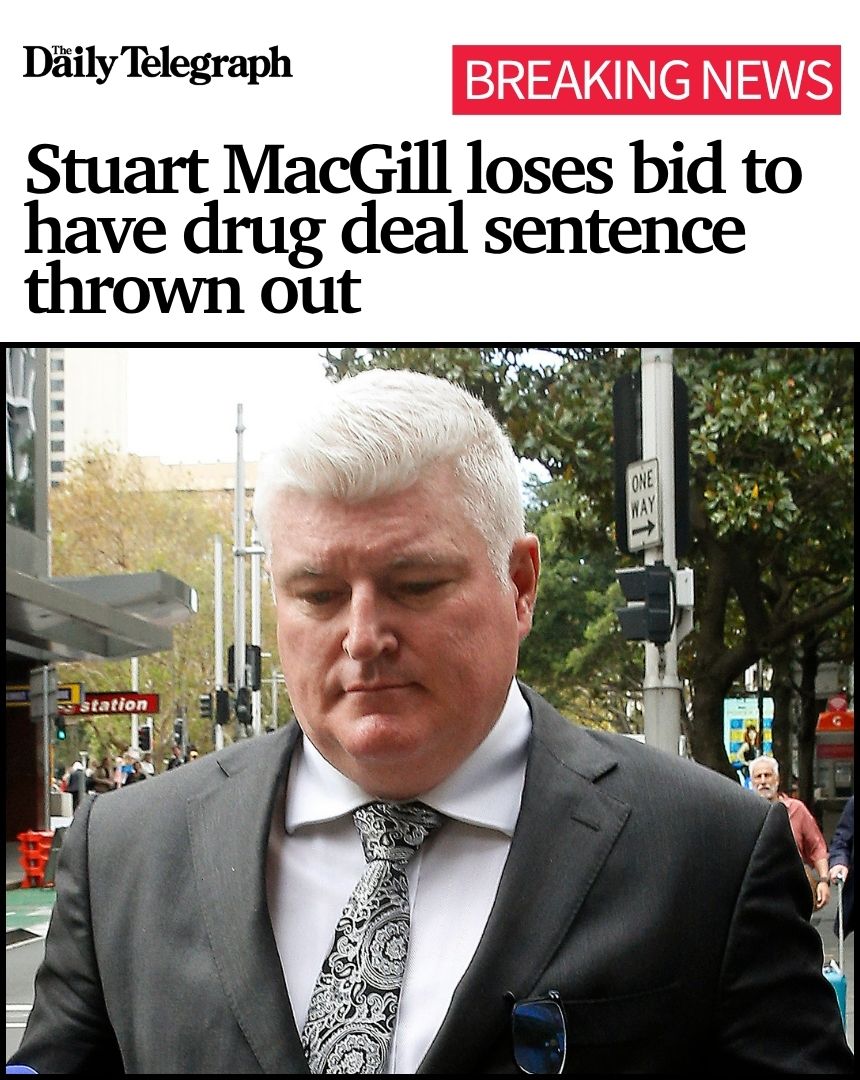 dailytelegraph's tweet photo. #BREAKING - Cricket legend Stuart MacGill has failed to have his sentence and conviction over a drug deal thrown out ➡️ https://t.co/JkhTsmZfZj

Get the news first with The Daily Telegraph app: https://t.co/nwh13xF0HY https://t.co/4NoWHO8C2x
