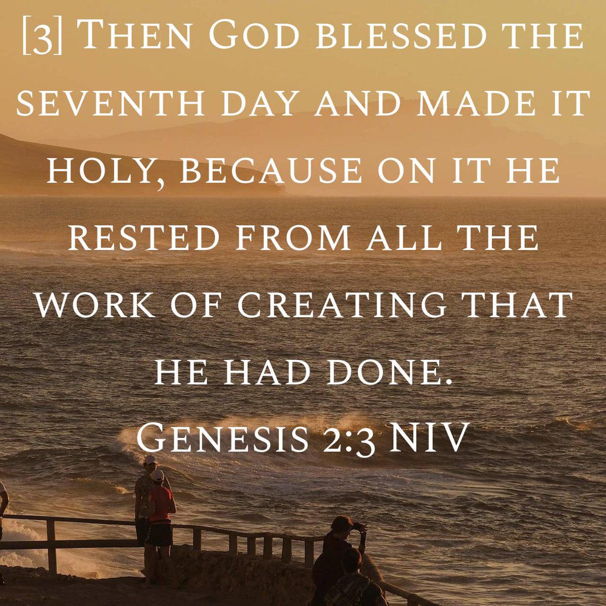 KeithZierler's tweet photo. Genesis 2:3 NIV
[3] Then God blessed the seventh day and made it holy, because on it he rested from all the work of creating that he had done.

https://t.co/veFByCUV8q https://t.co/LRposd5zBS