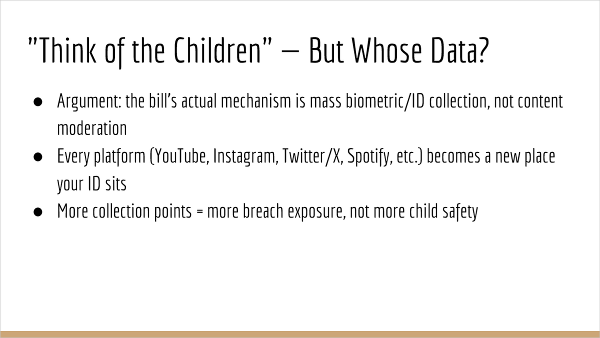 AuPlau's tweet photo. The KIDS Online Safety will put people in more danger and risk data breaches.  Part 2 https://t.co/x7kKvjZBqo