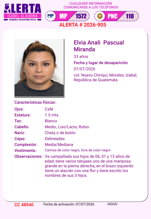 Alerta Isabel Claudina 🇬🇹 tweet media