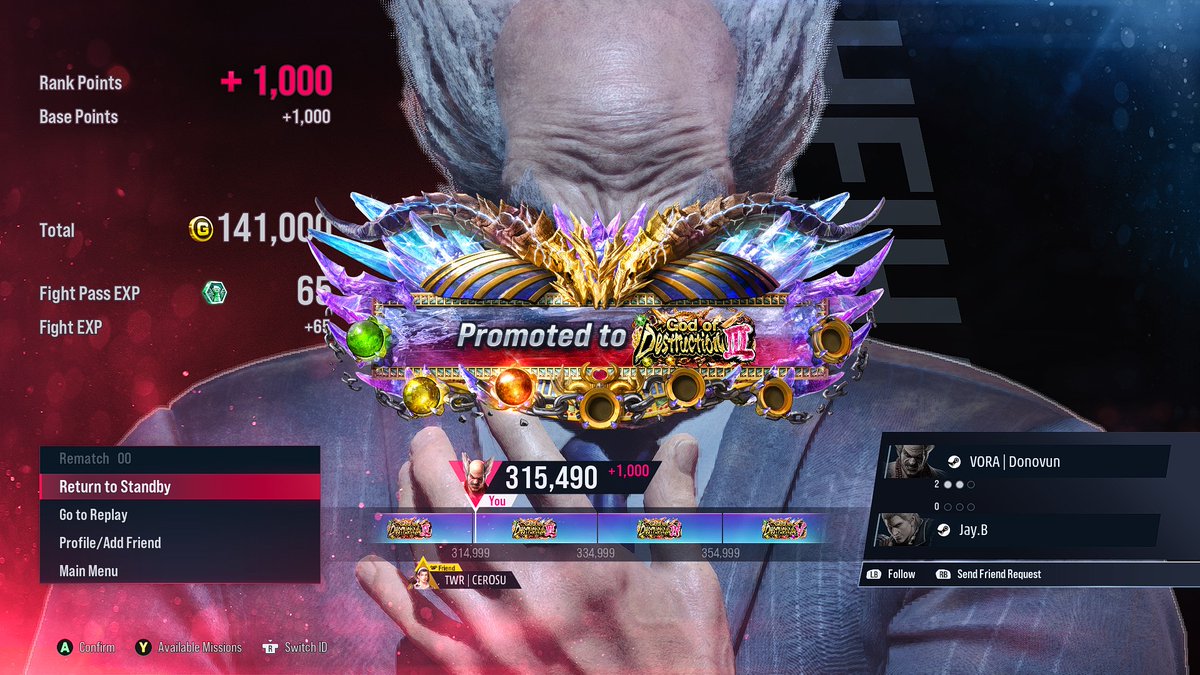 Donovun_'s tweet photo. TK1 *cough* I mean GoD3, what is this game? Anyway, thought I'd share. Long journey from T7 when I started in 2023 #ranked #fgc #tekken8 #heiachi #mokujin https://t.co/96XWEbMzAk