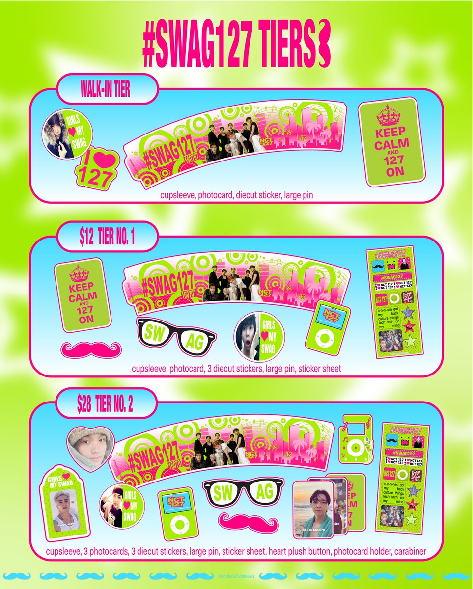 greenteayaku1t's tweet photo. Come celebrate NCT 127’s 10th anniversary with us!
PRE-ORDERS ARE NOW OPEN! Link in bio.
Every purchase at the bakery will receive a walk-in set!
Amazing vendors, fun photo ops, & yummy treats, we hope to see you there🩷💚🕶️
#cupsleeveevent #nct127 #kpopevent https://t.co/3OrbpPI8Iq