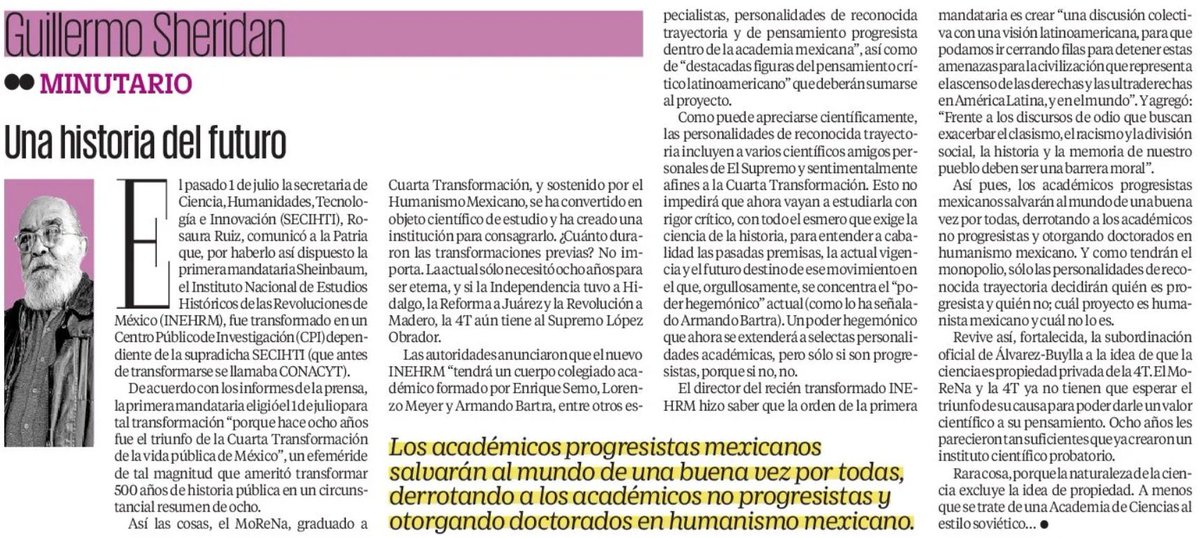 ferbelaunzaran's tweet photo. Lean a @GmoSheridan, el obradorato crea con dinero público su propio centro de investigación histórica, al servicio de su ideología y ansias de poder.

 Ni siquiera disimulan👇

Una historia de futuro https://t.co/CZpngeIgJm