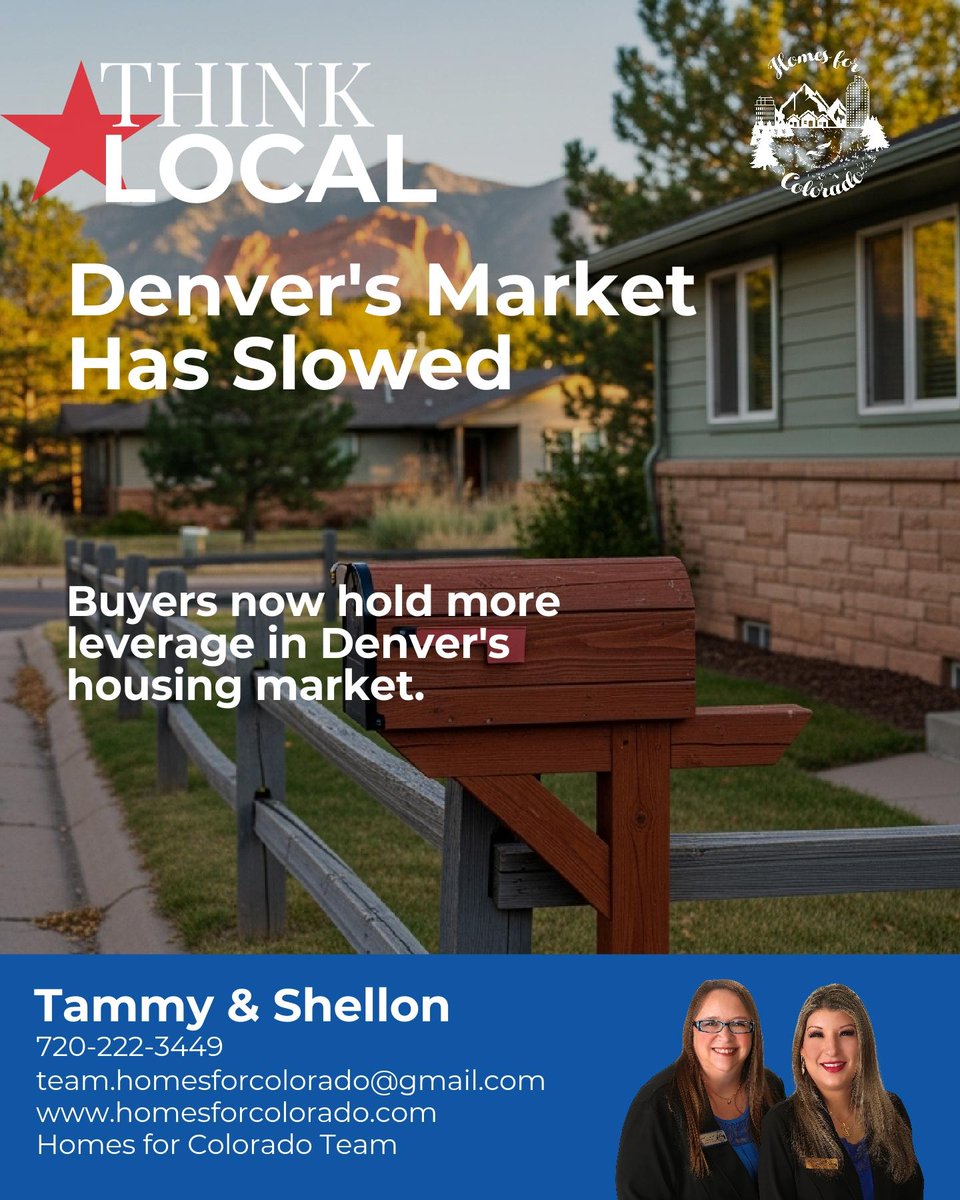Homesforco's tweet photo. Seeing more homes linger on the market and sellers making concessions? Denver’s pace has shifted, buyer leverage is back. 🏡

What signs have you noticed in your own search? https://t.co/GlTQ4rvEh3