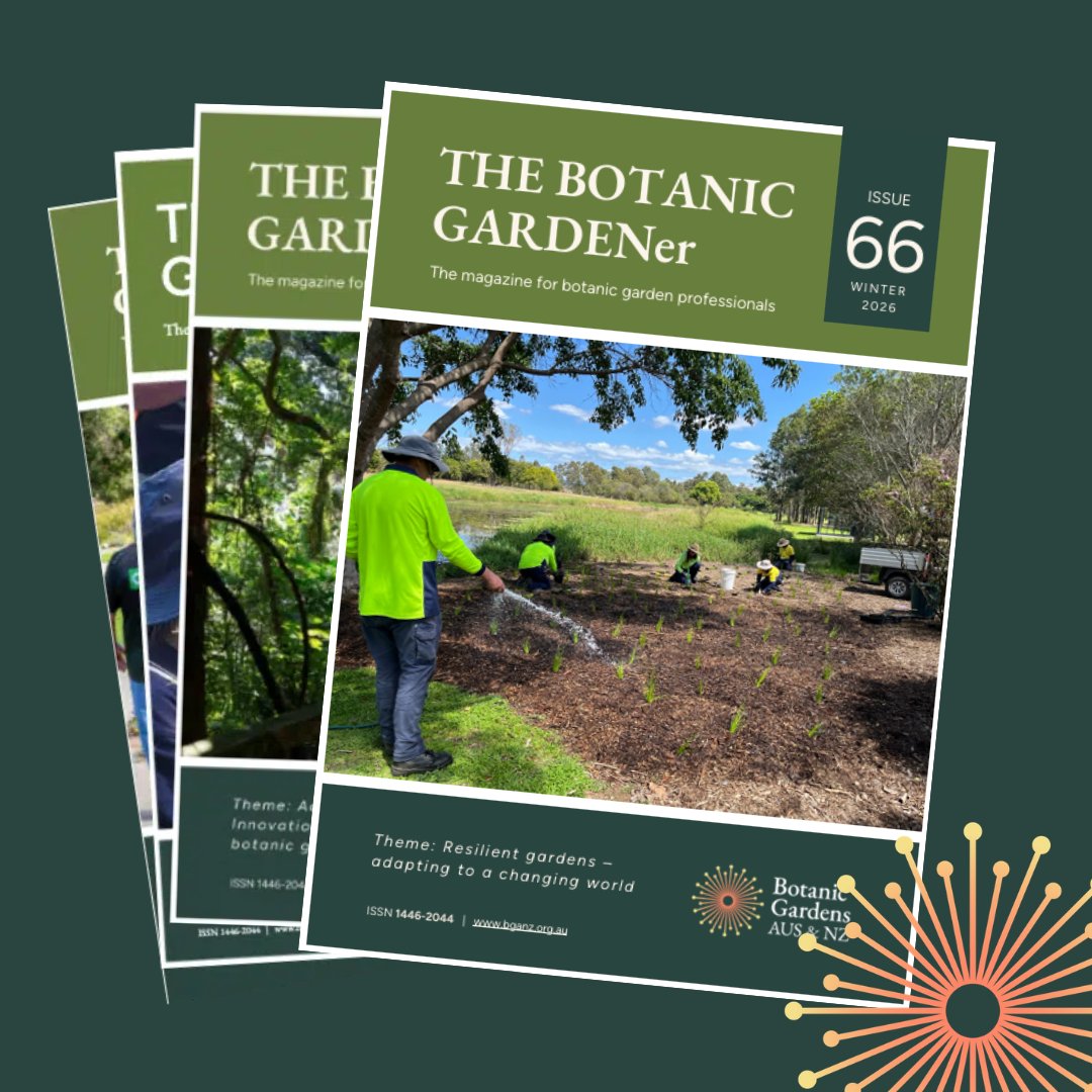 BGANZ1's tweet photo. Botanic gardens inspire joy, beauty and hope - but they also face growing challenges. Our latest magazine, Resilient Gardens, shares powerful stories of recovery, climate adaptation and conservation. Read: https://t.co/rslujPHKQa #botanicgarden #recovery #hope #positivity https://t.co/x9yFpjfEZ3