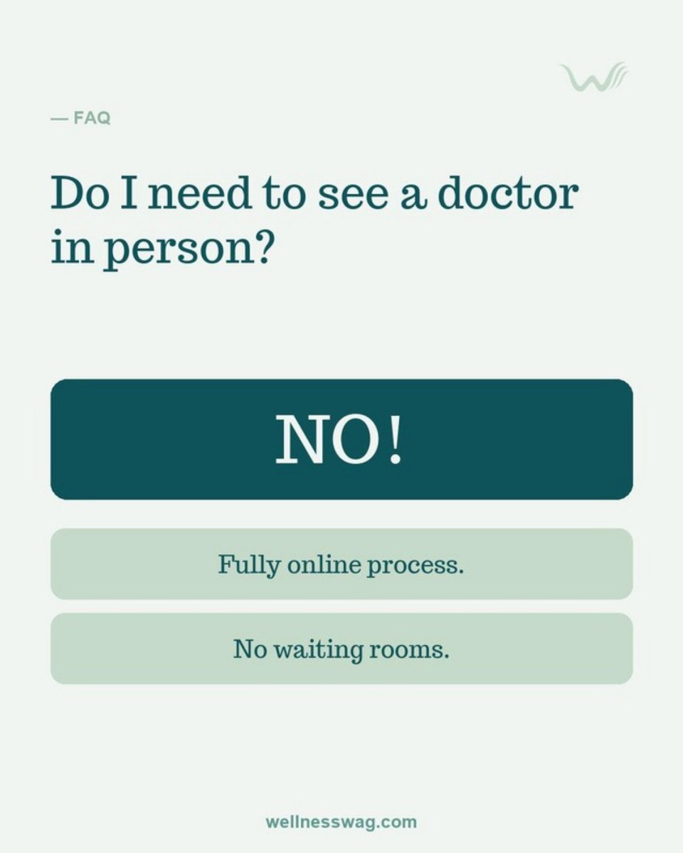 WellnessWag's tweet photo. No waiting rooms, no time off β the entire ESA evaluation is online. Connect with a licensed provider from home. π https://t.co/Y0fjn9b6M7 #ESALetter #Telehealth https://t.co/G6xJM7PtUH