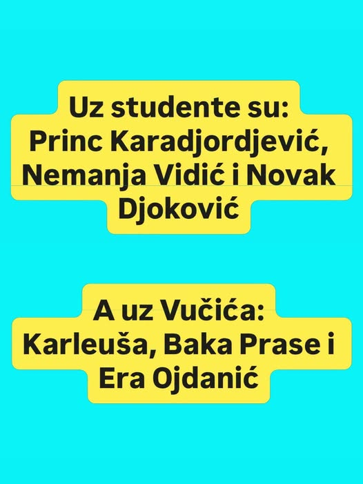 Tozo60X's tweet photo. UZ STUDENTE SU NORMALNI LJUDI!!
A UZ HULJU SU BEZMOZGOVICI, KOJI BI ZA SENDVIC I DVE CRVENE PRODALI I OCA I MAJKU!! https://t.co/p1KWIDt8jF