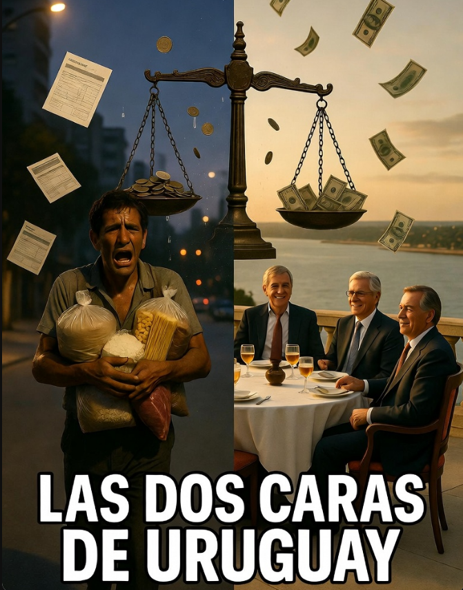 cambiaruru's tweet photo. Si sos un trabajador que gana $35.000 por mes, que se rompe el lomo 8 horas por día de lunes a sábado, que paga la luz, el agua, el alquiler y cada impuesto que le ponen arriba de la mesa, sabés perfectamente lo que cuesta llegar a fin de mes.

Sabes lo que es caminar  para encontrar el arroz, los fideos o la carne unos pesos más baratos. 
Sabes lo que es olvidarte de las vacaciones durante años. 
Sabes lo que es mirar de lejos cosas tan simples como salir a comer afuera porque para vos no son costumbres, son lujos.

Mientras tanto, existe otro país. 

El de los empleados públicos privilegiados y, por encima de todos, el de los políticos, la verdadera élite financiada por los contribuyentes. 
Para ellos muchas de las cosas que vos consideras imposibles son normales. Muy normales.

Y todo sale de algún lado. 
Sale de tu esfuerzo. 
De tus impuestos. 
De tus aportes. 
De tus madrugones. 
De tus horas de trabajo. 
De tu honestidad.

Porque si vos dejaras de pagar impuestos, te caen con multas, recargos, intimaciones y ejecuciones. 
El Estado no tiene piedad contigo. 
Te controla, te fiscaliza, te exige y te castiga.

Pero cuando los que están arriba incumplen, cuando los poderosos hacen lo que critican, cuando quienes deberían dar el ejemplo no cumplen las mismas reglas que le exigen al resto, aparecen las excusas, las justificaciones y los defensores de siempre.

La doble moral es obscena: para el ciudadano común, todo el peso de la ley; para la casta política, comprensión, silencio y beneficios.

Lo más indignante es que muchos de esos privilegiados llegaron ahí gracias al voto de la gente que hoy se sacrifica para mantenerlos.

En Uruguay parece que hay dos categorías de ciudadanos: los que pagan y los que viven de los que pagan. 
Los que son controlados y los que controlan. 
Los que deben cumplir siempre y los que encuentran una excusa cuando les toca cumplir a ellos.

Y mientras el trabajador sigue contando monedas para intentar llegar a fin de mes, la élite sigue dando lecciones de moral desde un pedestal construido con el esfuerzo ajeno.
Haciendo todo lo contrario a lo que te exigen y controlan a diario.