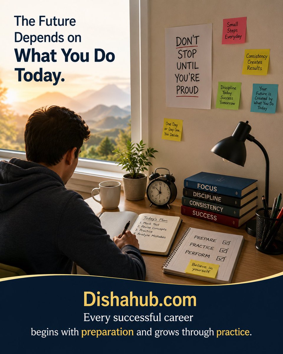 DishaHub's tweet photo. Success doesn’t begin on your first day at work.
It begins with the time you invest in learning, improving, and practicing before the opportunity arrives.

Every small effort today builds a stronger tomorrow.

#Preparation #Practice #CareerGrowth #Learning #Success #Jobs https://t.co/AGysSlmjyh