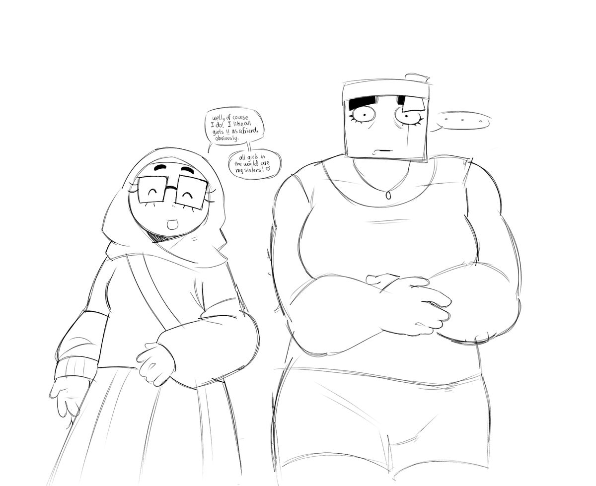 Sicklyspectre's tweet photo. I was bored so I drew fem Blu fumbling https://t.co/iJnymKMUGA