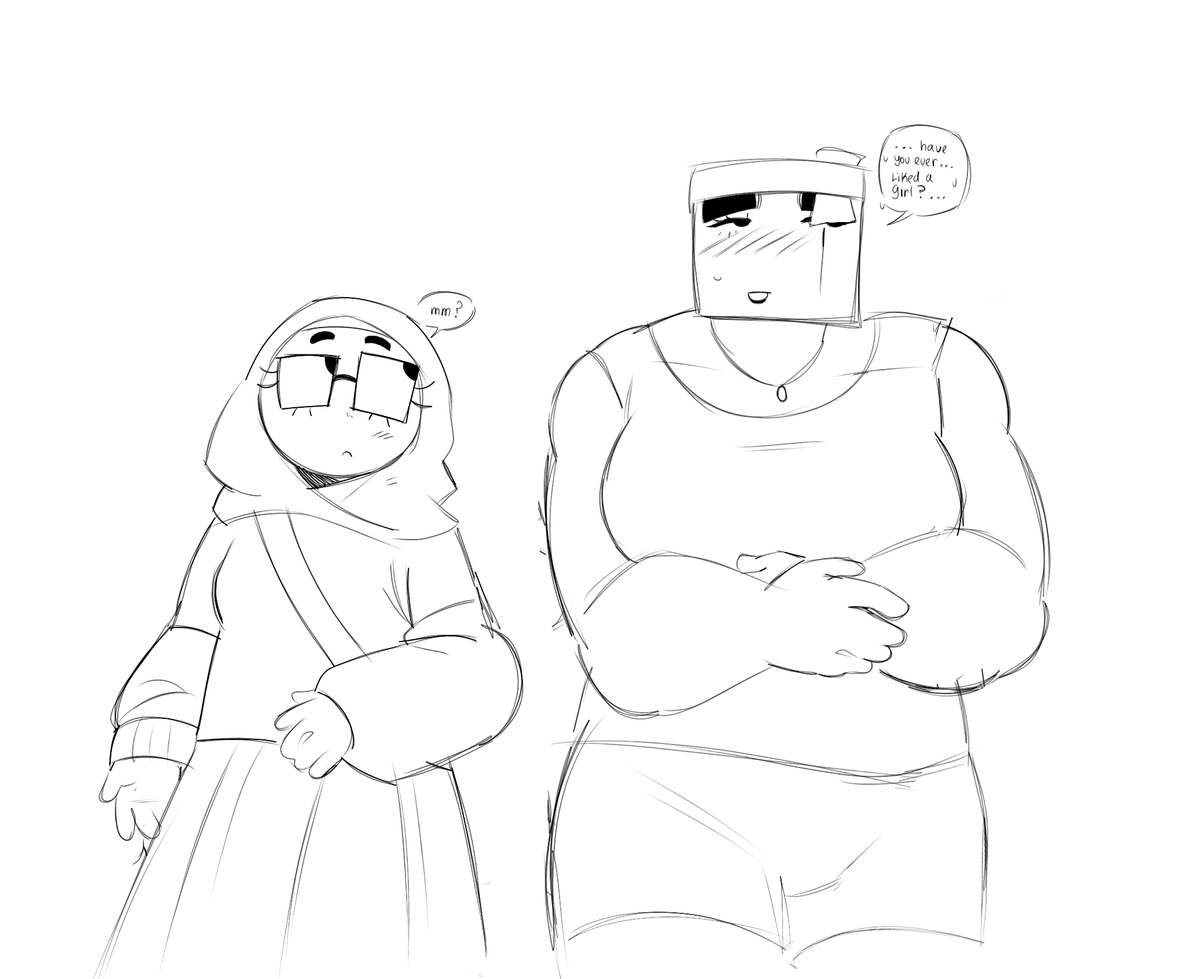 Sicklyspectre's tweet photo. I was bored so I drew fem Blu fumbling https://t.co/iJnymKMUGA
